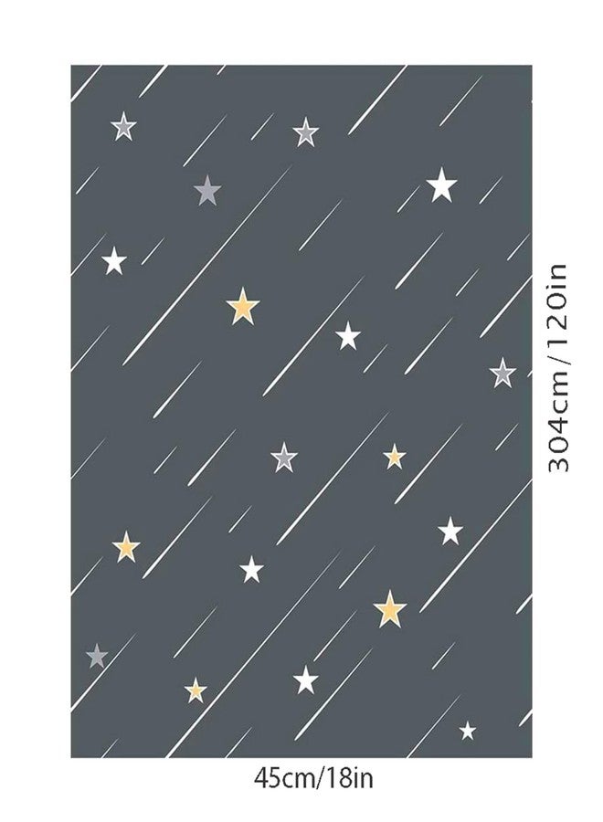 HOMEMATES Self Adhesive Waterproof Wallpaper Old Furniture Vinyl Stickers Wooden Door Wardrobe Desktop PVC Wall Papers 45 x 304 cm (Star) - Image 3